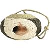 Bobby Facette - Palla per gatto, Gioco Tiragraffi in corda riciclata, con palline e piume, da appendere, Verde, 10ø-30 CM