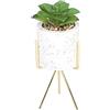 Sleepdown Halo verde artificiale pianta grassa maculata vaso supporto per casa ufficio bagno decorazione estetica interna
