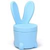 COSTWAY Sgabello per bambini con vano portaoggetti, coniglietto in plastica, per bambini con portata fino a 120 kg, per cameretta dei bambini e giardino (blu).