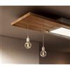 ELICA Cappa a Soffitto, Linea LULLABY @ WOOD/A/120, 120 cm, Rovere Naturale + Bianco Effetto Soft Touch - PRF0167046