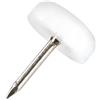 Adsamm® 100 feltrini in plastica con chiodo, bianco, diametro 15 mm, rotondi, per mobili con chiodo, protezione per mobili e pavimento in qualità Adsamm®