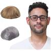 Lordhair Protesi Capelli Uomo, Pelle Super Sottile da 0,06 mm Tutti Protesi con loop a V Parrucca da Uomo per Sistema Capillare da 20x25 CM Protesi Dimensione Della Base