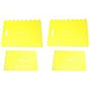 AERZETIX - Set di 4 spatole dentate 178x132mm e 133x91mm - spatola dentellata - spatola con denti - attrezzo manuale per gesso/colla - in plastica - C49998