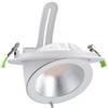 Faro LED da Incasso 44W Orientabile Rotondo Foro Ø210mm Bianco - Philips Certadrive 140lm/W Colore Bianco Caldo 2.700K