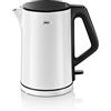 Midea Bollitore Acqua Elettrico 1.5L,Bollitore ad Acqua Calda senza BPA, Base Rotante a 360 °,Indicatore 2200W Rapida Ebollizione Spegnimento, Automatico Protezione da Evaporazione a Secco, Bianco