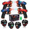VATOS Laser Tag Guns Set, infrarossi Mini Laser Tag per bambini con distintivi 4 Pack, Laser Tag Game 4 giocatori Indoor Outdoor Attività di gruppo giocattolo per ragazzi ragazze età 4 5 6 7