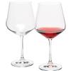 VANILLA SEASON, Bohemia Cristal Set di 2 bicchieri da vino rosso, 570 ml, calici da vino, calici in cristallo, calici da vino, cristallo, calici da vino WANAKA