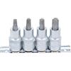 BGS Juego de puntas de vaso | entrada 12,5 mm (1/2) | perfil en T (para Torx) T40 - T55 | 4 piezas