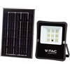 V-TAC VT-55050 Faro LED 400lm alimentato a pannello solare 6W fotovoltaico batteria con Telecomando luce bianco freddo 6400k sku 6964