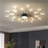 minifair Plafoniera moderna a LED 20+1 teste Lampadari neri semi-incasso Illuminazione a soffitto per camera da letto Soggiorno Cucina Sala da pranzo Ristorante