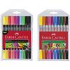 Faber-Castell - Feltri a doppia punta (standard + neon, 2 custodie da 10)