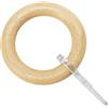 Gardinia Anelli per Tende con Gancetto, per Bastoni per Tende Ø 25 mm, 10 Pezzi, Larghezza Anello 8,5 cm, Legno, Faggio