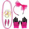 W WIDMANN MILANO Party Fashion - Set travestimento anni '80, neon, disco fever, anni '80, carnevale