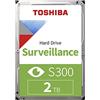 Toshiba 2TB S300 Surveillance HDD - 3.5' SATA Internal Hard Drive Supports up to 64 HD cameras at a 180TB/Year workload (HDWT720UZSVA)