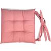 Cuscino sedia quadrato TINTA UNITA con laccetti Made in Italy, rosa
