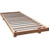 Vivere Zen Letto in legno massello artigianale - Bio Wood Okumé (Struttura Naturale 90x200 (A filo con il materasso))