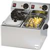 Mec Friggitrice Elettrica da Banco Mec FT44 - Capacità Olio 4 + 4 lt