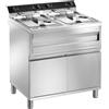 Mec Friggitrice Elettrica da Banco Mec FT12+12FS - Capacità Olio 12+12 lt - Con Rubinetto di Scarico - Free Standing