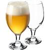 KADAX Set di bicchieri da birra in vetro, tulipani da birra, bicchieri di grano per birra scura e chiara, bicchieri da birra artigianali (400 ml, 2 pezzi trasparenti)