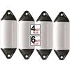 MTO NAUTICA Parabordi Polyform F2 Kit 4/6 pezzi Bianco Testa Nera