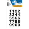 Herma Numeri, 20 x 18 mm, 0-9, Resistente alle intemperie, Trasparente, Nero, 2 Fogli, 4136