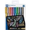 STAEDTLER 8323 Pennarelli metallici - 10 colori, 1-2 mm | Punta in fibra metallica coprente su carta - scrittura, decorazione & progetti scrapbooking - Art.-Nr. 8323 TB10