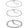 Calvin Klein Set di 3 Braccialetti da Donna Collezione LINKED in Acciaio Inossidabile - 35700003