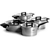 Woll Concept NCSET001 - Set di pentole in scatola, 8 pezzi, induttivo, adatto per tutti i piani cottura, in acciaio inox, adatto al forno, in confezione