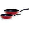Fissler Cenit Red - Set di 2 padelle (diametro 24 e 28 cm) in alluminio rivestito, antiaderente, compatibile induzione