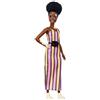 Barbie Fashionistas Bambola con Vitiligine e Capelli Ricci Castani e Accessori, Giocattolo per Bambini 3+ Anni, GHW51