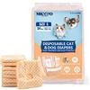 MICOOYO Pannolini usa e getta per gatti e gatti, super assorbenti per gatti di piccola taglia, cani femminili, pannolini usa e getta per gatti femminili in calore (arancione, S)