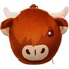 Puckator Cuscino da Viaggio con Maschera Relaxeazzz - Bue Scozzese