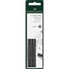 Faber-Castell 129999 - Mezzo carboncino da disegno, set di 3, matita nera da disegno PITT