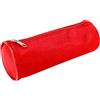 Waytex 931281 - Astuccio rotondo 21 cm, diametro 7,5 cm, tessuto rosso tinta unita