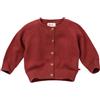 People Wear Organic Cardigan baby in cotone biologico - col. rosso terracotta