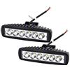 Willpower Faro da Lavoro Barra LED 15cm 18W Luci da Lavoro a LED Spot Fendinebbia Luce Impermeabile 6000K per Trattore Auto Veicoli Moto Off Road 4WD SUV ATV UTV Camion