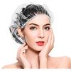 Vanplay Grande Cuffie Doccia Monouso in Plastica Trasparente Elastica per Casa, hotel, spa, Parrucchiere e Officina 100 Pezzi