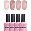 AIMEILI Smalto Semipermanente in Gel UV LED Soak Off per Unghie per Manicure Colorati Set 4 x 10 ml - Set Numero 21