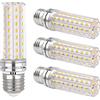 SCNNC Lampadina Mais E27 LED 12W, 220-240V, Non Dimmerabile, 1200LM Bianco Caldo 3000K, Equivalente 100W Incandescenza, Lampadina LED E27 Mais per Lampadario/Lampada da Tavolo/Lampada da Parete, 4 Pezzi