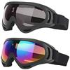 Lepidi 2 Pezzi Occhiali da Esterno,Professionale Occhiali da Sci,Occhiali da Moto,Antivento Occhiali da Neve,Occhiali da Sci,Occhiali da Sci da Moto,Occhiali Antivento,Anti-UV Sunglasses,,per Uomini e Donne