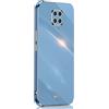 SEAHAI Cover per Xiaomi Redmi Note 9S / Redmi Note 9 PRO, Custodia Protettiva Ultra Sottile ed Elegante in Silicone TPU Flessibile, Glitter Placcatura Phnom Penh Design Cover Antiurto Case, Blu