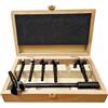 Fisch Set di punte Forstner Wave Cutter, 8 pezzi, Ø 25-26-30-32-35-40 mm, lunghezza 90 mm, incl.prolunga 230 mm e manicotto di riduzione, in scatola di legno
