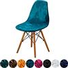 FANSU Coprisedie con Schienale 1/2/4/6 Pezzi Elasticizzato, Velluto Nordico Ufficio Coprisedia con Gambe Fodere Coprisedia Sala da Pranzo Coprisedia per Soggiorno Cucina (Blu Nobile,4 Pezzi)
