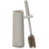 Joseph Joseph Flex - Portascopino Igienico Bagno Spazzola WC, testa sostituibile, Antigoccia, Anti-Intasamento, tripla azione a 360 gradi, Beige
