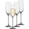 SCHOTT ZWIESEL Bicchieri da champagne Vinos (set di 4) | graziosi bicchieri da champagne con punta a spuma, bicchieri in cristallo Tritan lavabili in lavastoviglie, Made in Germany