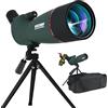 BOSSDUN 25-75x70 Cannocchiale con Treppiede, Borsa per il Trasporto e Adattatore per Smartphone - Cannocchiale Monoculare Impermeabile per Birdwatching, Tiro a segno, Tiro con Arco, Caccia (blue)
