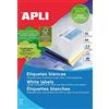 APLI Etichette bianche formato 91 x 38,1 mm, angoli arrotondati per 350