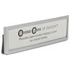 Bigso Box of Sweden Porta etichette metallo orizzontale - Porta etichette per contenitori, etichette per raccoglitori e portariviste con supporto per fissaggio ai bordi - Set da 4 - argento opaco