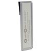 Bigso Box of Sweden Porta etichette metallo verticali - Porta etichette per contenitori, etichette per raccoglitori e portariviste con supporto per fissaggio ai bordi - Set da 4 - argento opaco