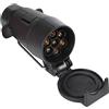 AOHEWEI Adattatore per Presa per rimorchio a 7 Pin 12V Connettore per Presa per rimorchio a 7 Poli Impermeabile per rimorchi per Auto Euro RV Caravan Tipo N
